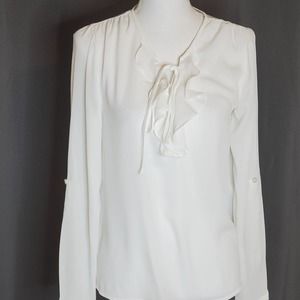 love tree Ivory Long Sleeve Blouse Size Small N351